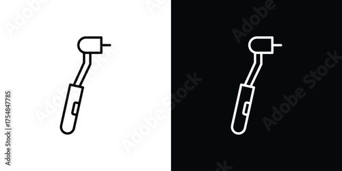 Dental drill icon - Line Style. symbol template design