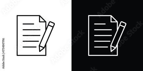 Declarations icon - Line Style. symbol template design
