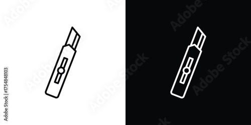 Cutter icon - Line Style. symbol template design