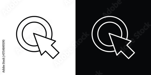Click icon - Line Style. symbol template design