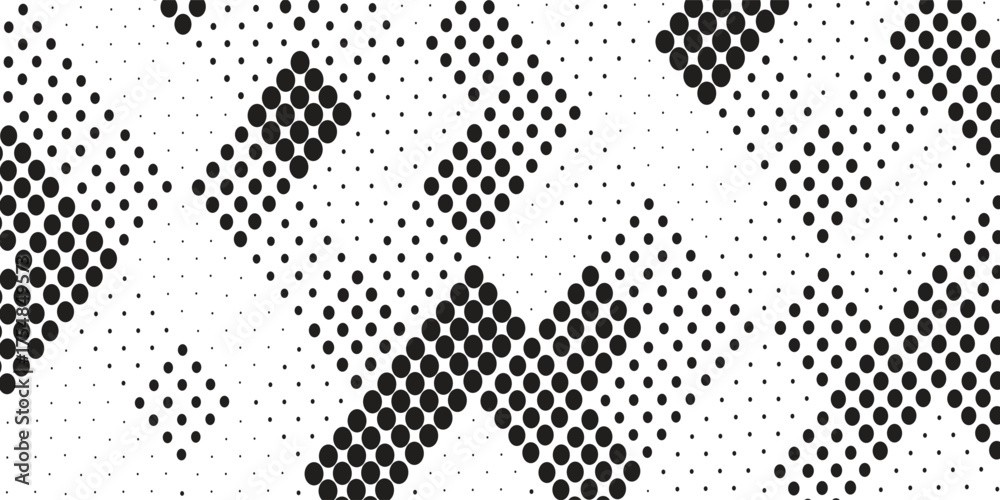 Fototapeta premium Halftone Abstract Pattern – Black and White Dotted Background