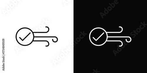 Clean Air icon - Line Style. symbol template design