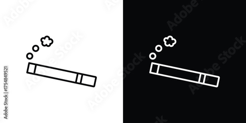 Cigarette icon - Line Style. symbol template design