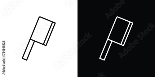 Chopper knife icon - Line Style. symbol template design