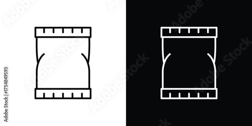 Chips bag icon - Line Style. symbol template design