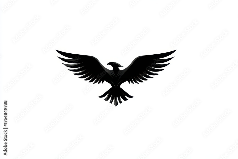 Obraz premium Dynamic Hawk Mascot Soaring: A Bold Tattoo Design Symbolizing Strength and Freedom