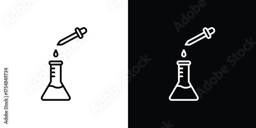 Chemical test icon - Line Style. symbol template design