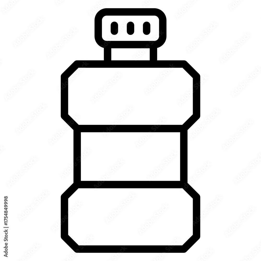Naklejka premium Mouthwash Bottle Icon Element For Design