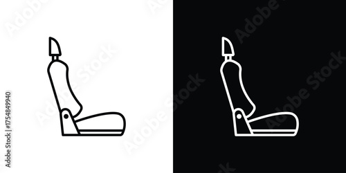 Car seat icon - Line Style. symbol template design
