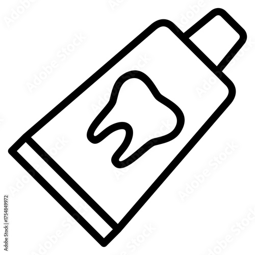 Toothpaste Tube  Icon Element For Design