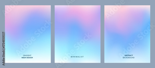 Soft pastel gradient mesh background in pink, blue, and purple tones. Minimalist abstract design with smooth color blending and gentle light transitions.