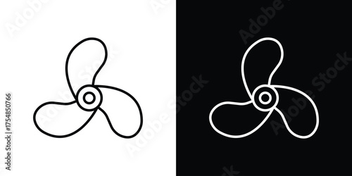 Boat screw icon - Line Style. symbol template design