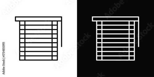 Blinds icon - Line Style. symbol template design