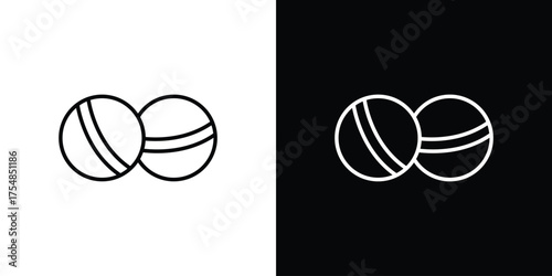 Bath salts bomb icon - Line Style. symbol template design