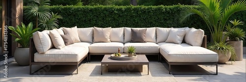 Relax and Unwind on a Stylish Outdoor Sectional Sofa Perfect for Summer Evenings on Your Patio, Balcony, or Backyard