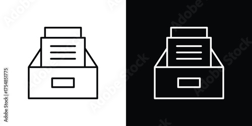 Archive icon - Line Style. symbol template design
