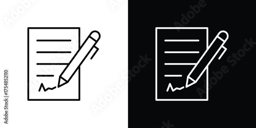 Agreement icon - Line Style. symbol template design