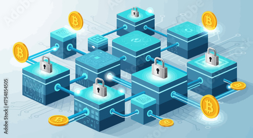 Isometric concept of secure decentralized ledger technology for digital currency investment and data exchange