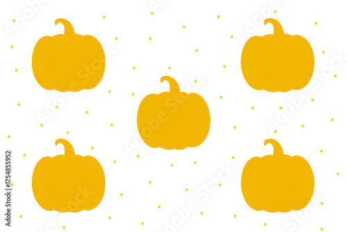 Pumpkin Seamless Pattern Orange Vector