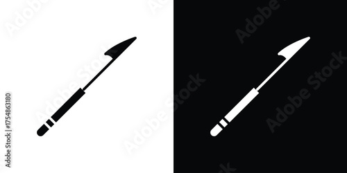 Harpoon icon. Black and white simple flat design icon