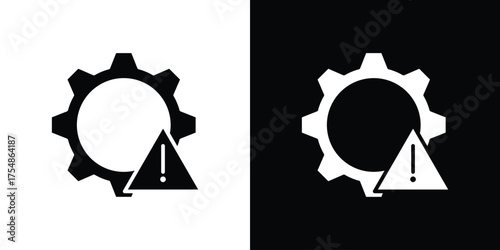 Failure icon. Black and white simple flat design icon