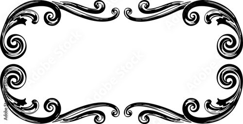 Foto Elegant ornate flourish border design element perfect for invitations announceme