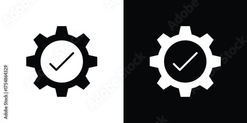 Execution icon. Black and white simple flat design icon