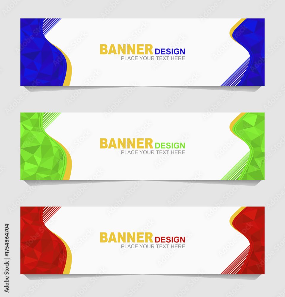 Fototapeta premium Business banner design template in a modern abstract style. Vector banner design.