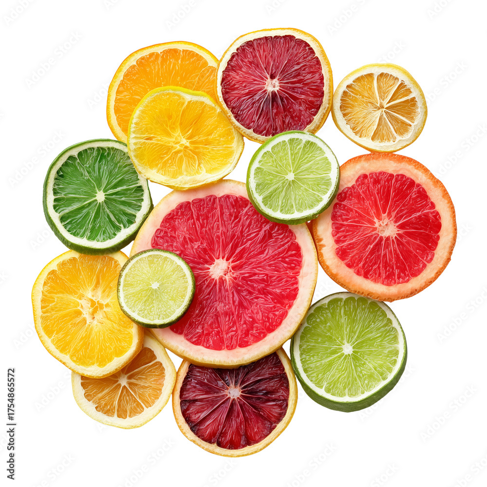 Fototapeta premium Mixed citrus fruit slices