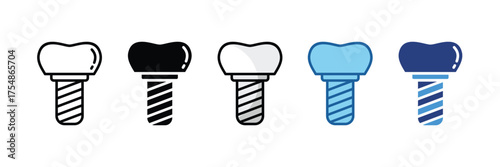 Dental Implant  Icon Element For Design