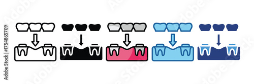 Dental Bridge  Icon Element For Design
