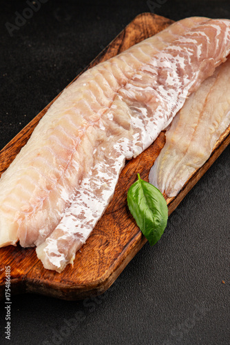 Cuadro en lienzo filet cod fish seafood common ling natural product tasty snack fresh delicious g
