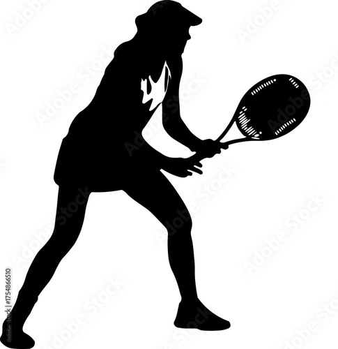 tennis player silhouette