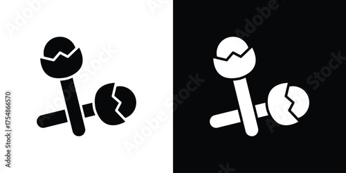 Cloves icon. Black and white simple flat design icon