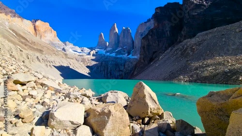 The Torres del Paine Mountain Group. Bernardo O'Higgins National Park. Chile. 
