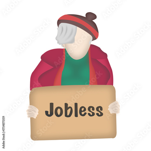 Illustrations of the unemployed in daily life