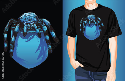 Tarantula pocket t-shirt design