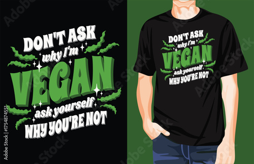 Vegan quotes t-shirt design