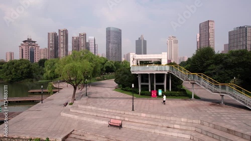 Aerial photography of Changsha's urban architecture skyline