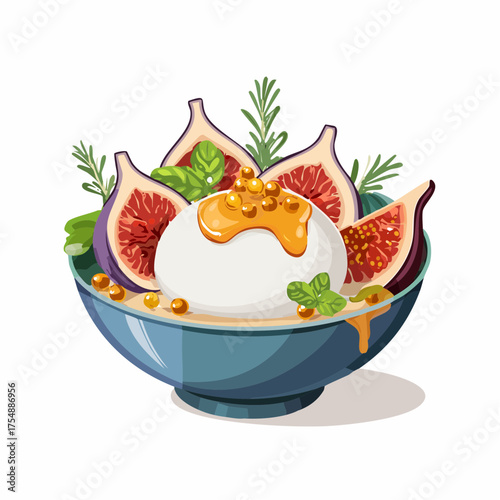 Burrata-Bowl mit Feigen