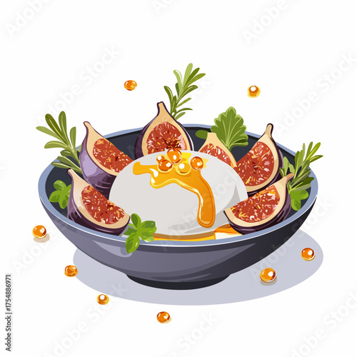 Burrata-Bowl mit Feigen