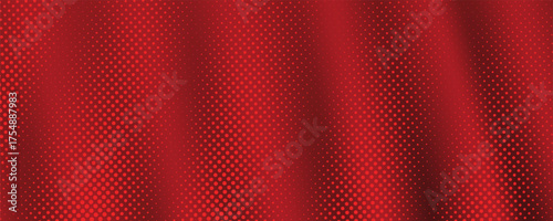 Red diagonal geometric shapes with halftones. Modern fiber texture. Suitable for booklets, brochures, banners, posters, pamphlets, covers, and backgrounds. Vector illustration