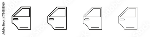 car door icon set vector eps10. illustration, logo sign symbol pictogram template