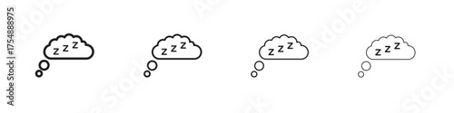 Zzz icon set vector eps10. illustration, logo sign symbol pictogram template