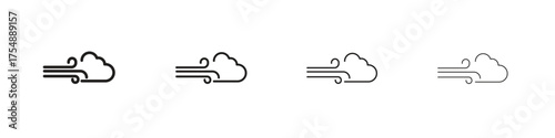 Wind clouds icon set vector eps10. illustration, logo sign symbol pictogram template