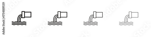 Waste water icon set vector eps10. illustration, logo sign symbol pictogram template