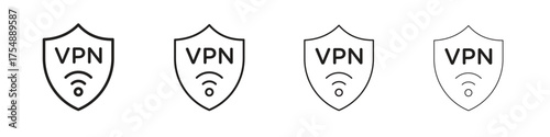 Vpn icon set vector eps10. illustration, logo sign symbol pictogram template