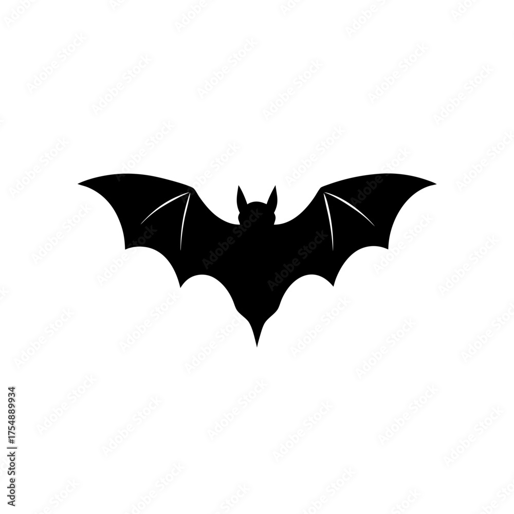 Fototapeta premium Bat silhouette flying icon vector illustration scalable eps silhouette