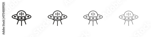 UFO icon set vector eps10. illustration, logo sign symbol pictogram template