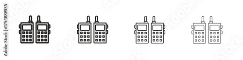Two way radio icon set vector eps10. illustration, logo sign symbol pictogram template